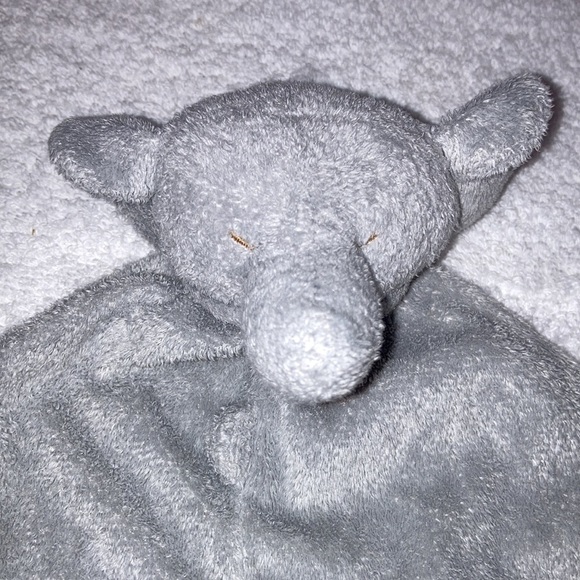 Angel dear grey elephant lovey security Blankie fleece - Picture 2 of 5